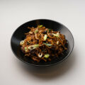 Chow mein noodles with mushrooms